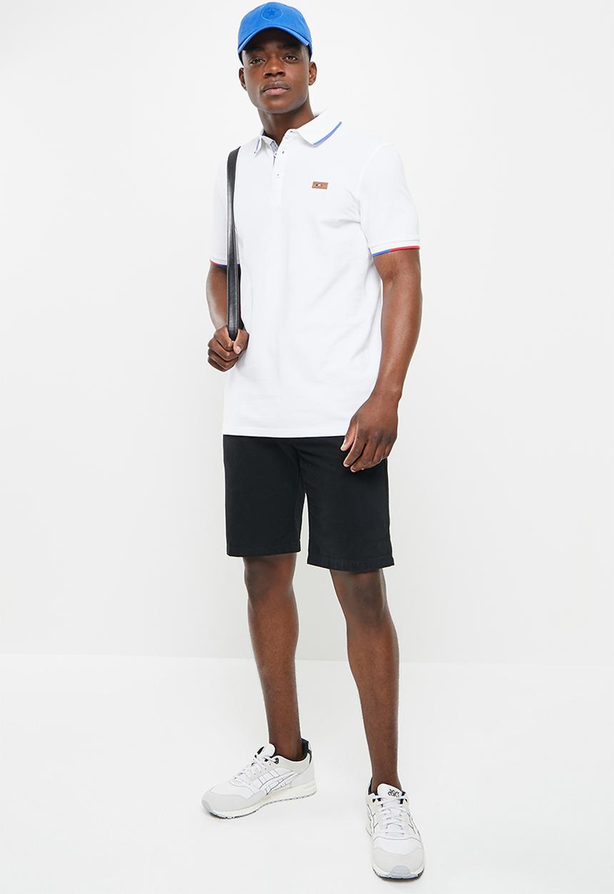 SOVIET - M cordova short sleeve pique golfer  - white