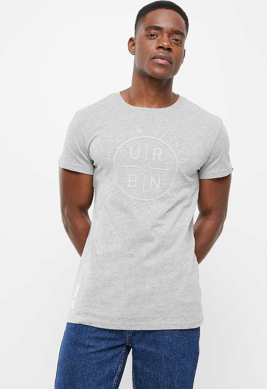 urban° - Urban printed short sleeve tee - grey