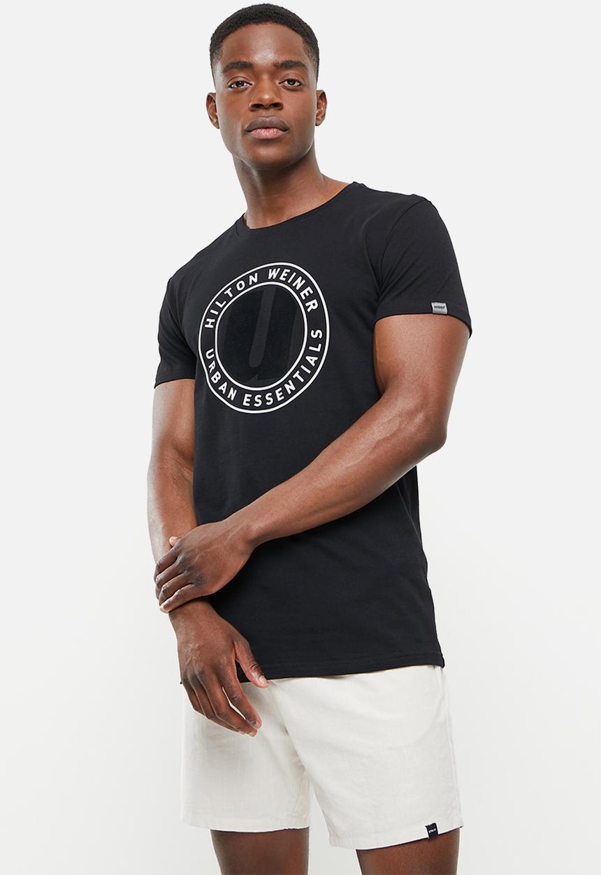 urban° - Urban printed short sleeve t-shirt - black