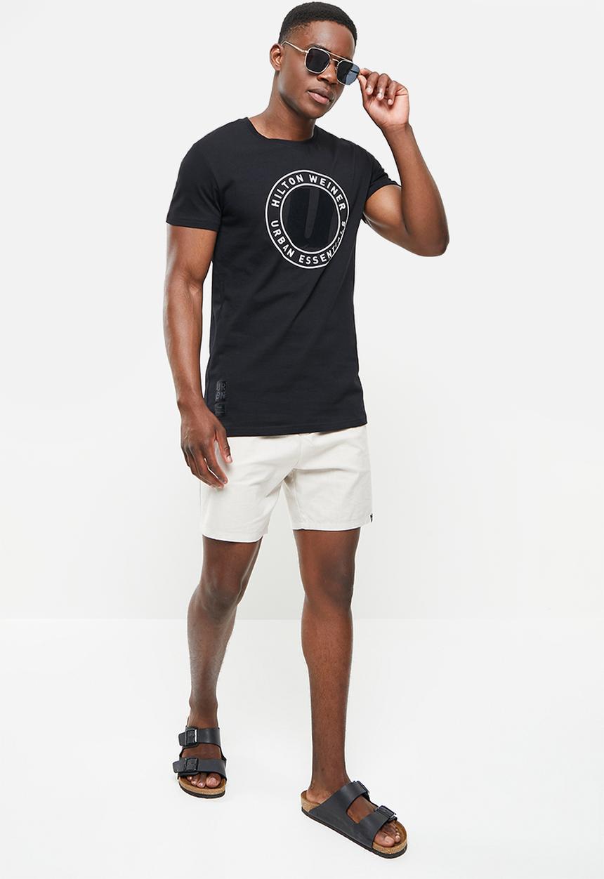 urban° - Urban printed short sleeve t-shirt - black