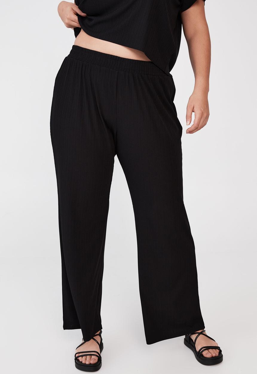 Cotton On - Curve soho slinky pant - black