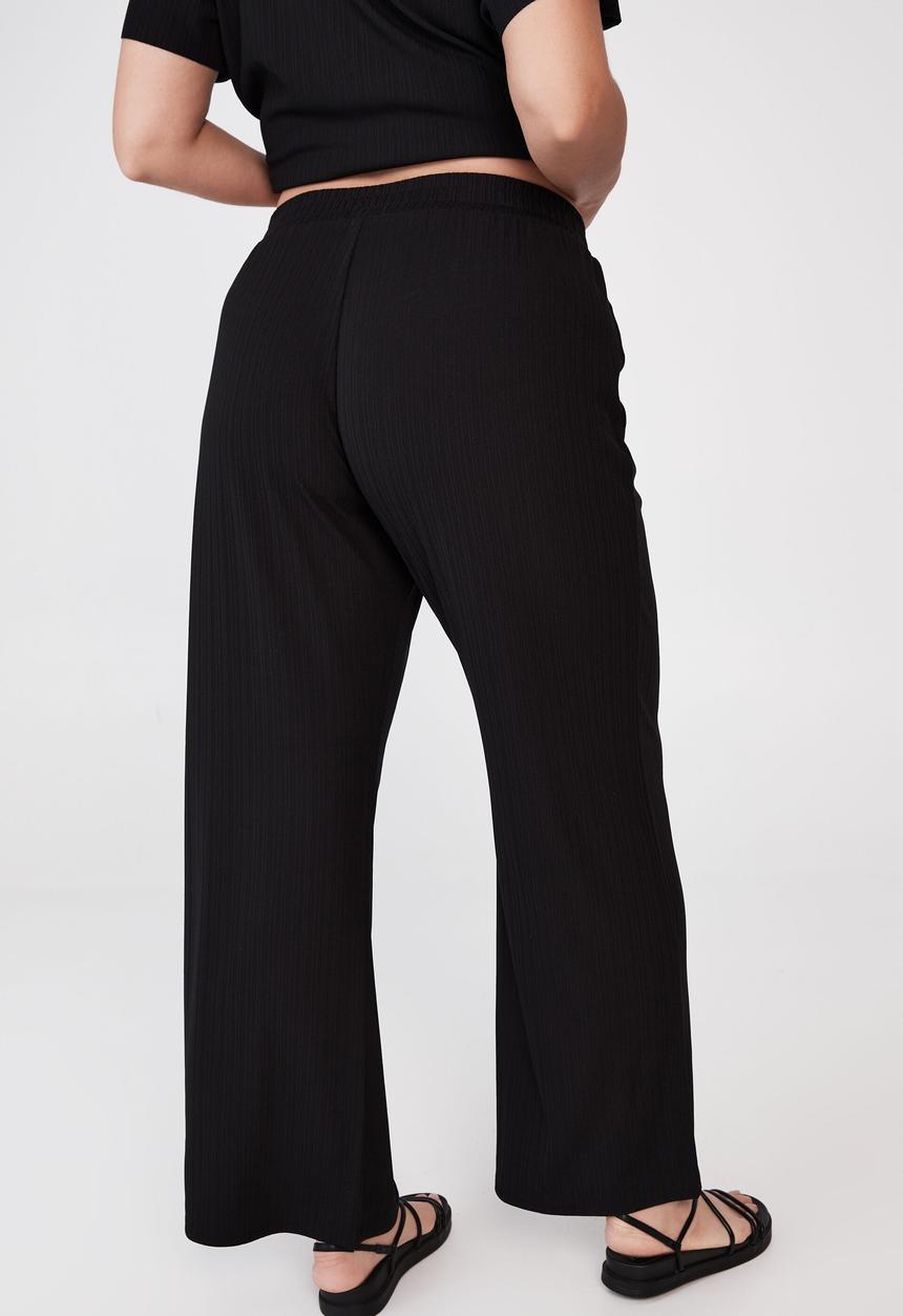 Cotton On - Curve soho slinky pant - black
