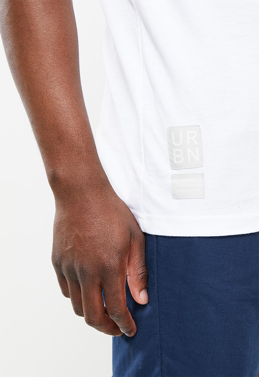 urban° - Urban printed short sleeve tee - white