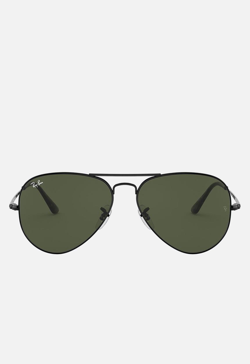 Ray-Ban - Ray-ban aviator sunglasses 58mm - black & crystal green