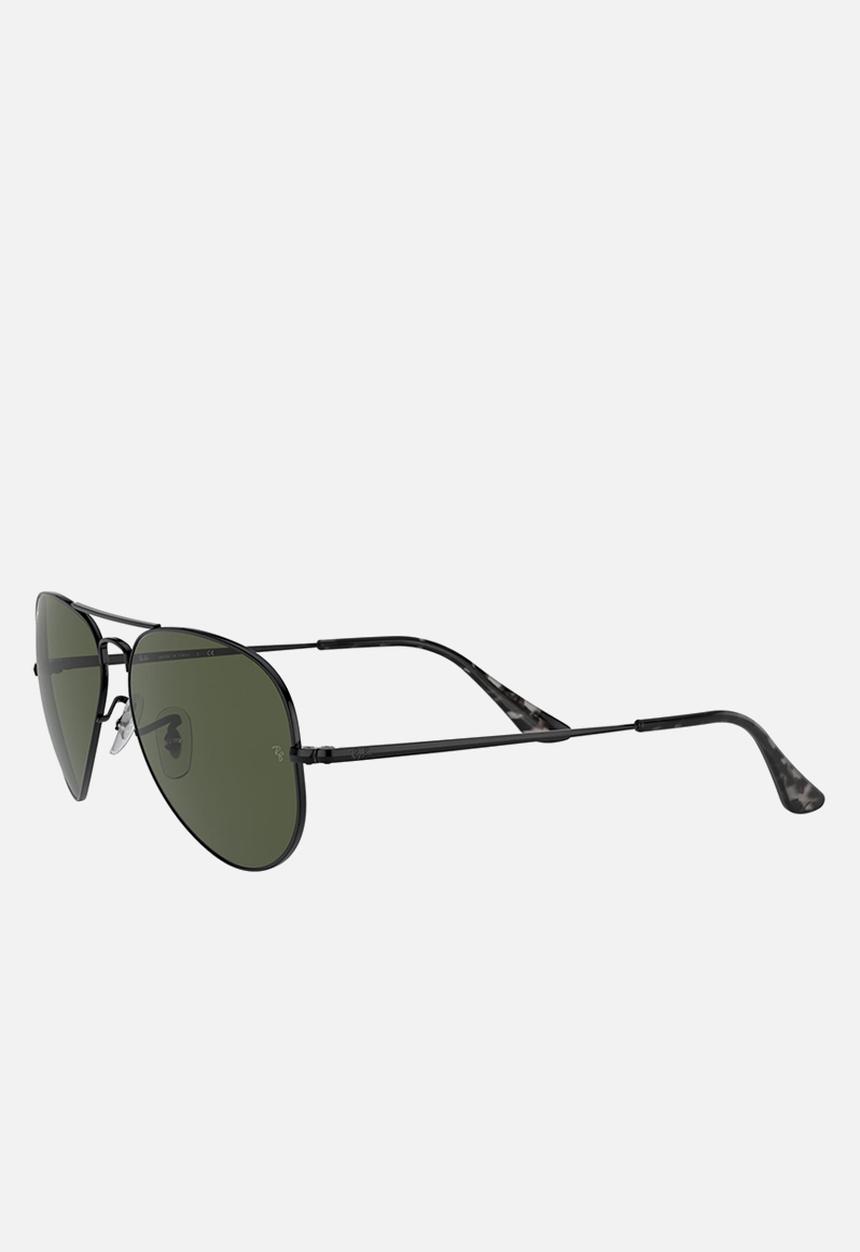 Ray-Ban - Ray-ban aviator sunglasses 58mm - black & crystal green