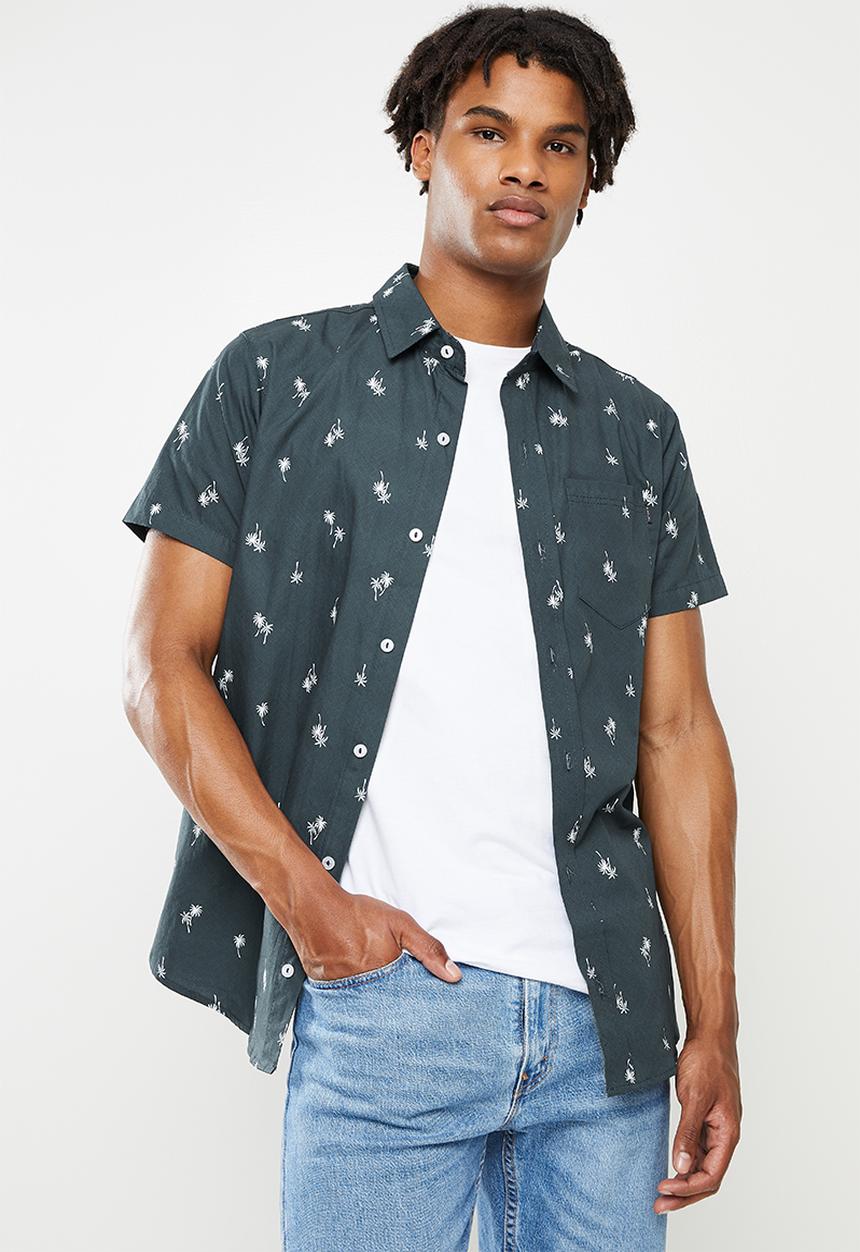 Rip Curl - Paradise palmz short sleeve shirt - navy