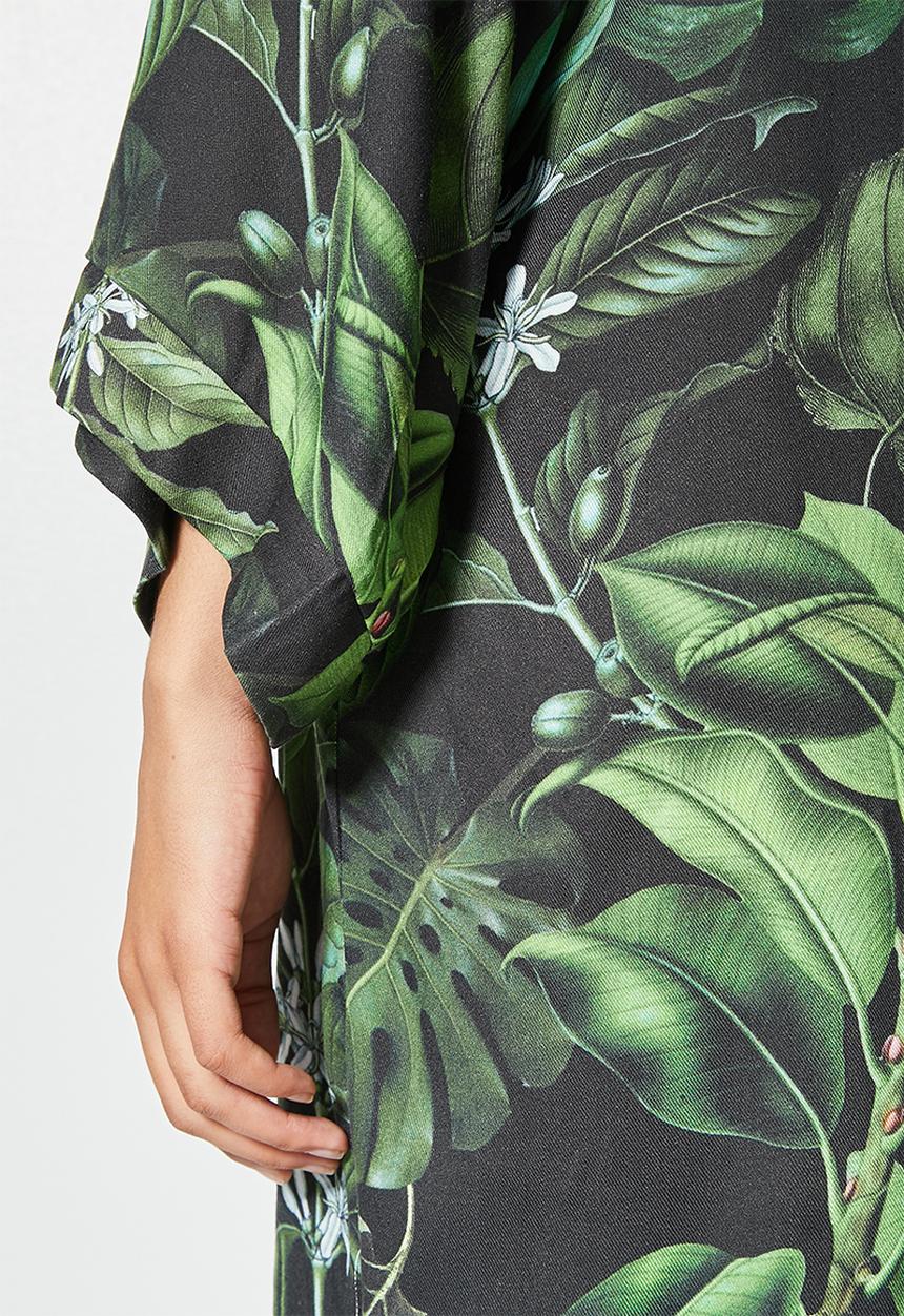 Superbalist - Midi shacket - dark ground foliage