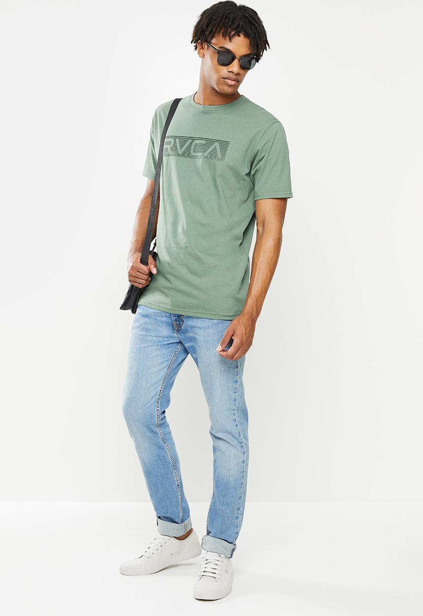 RVCA - Bar fade short sleeve tee -  green
