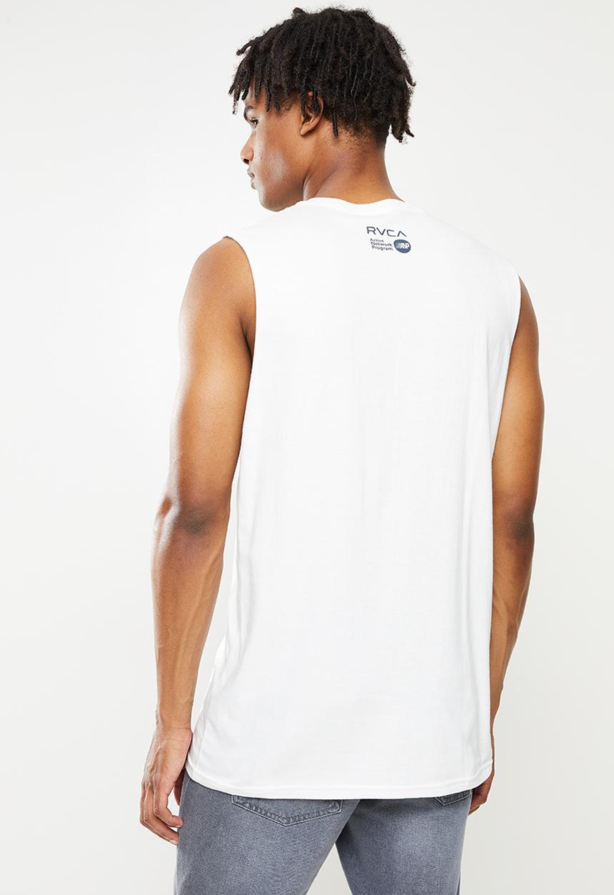 RVCA - Bird on a perch muscle - white