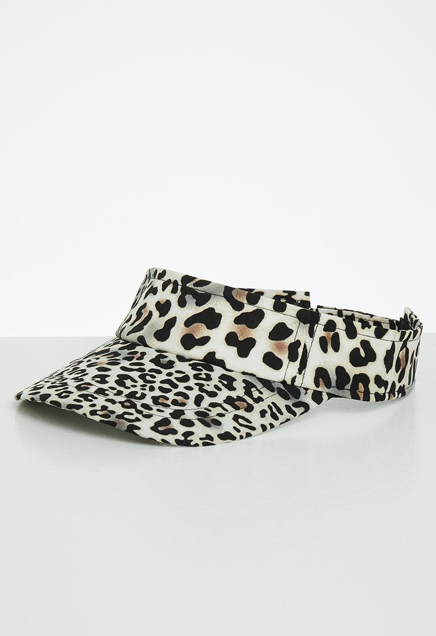 Superbalist - Animal print visor - black & white