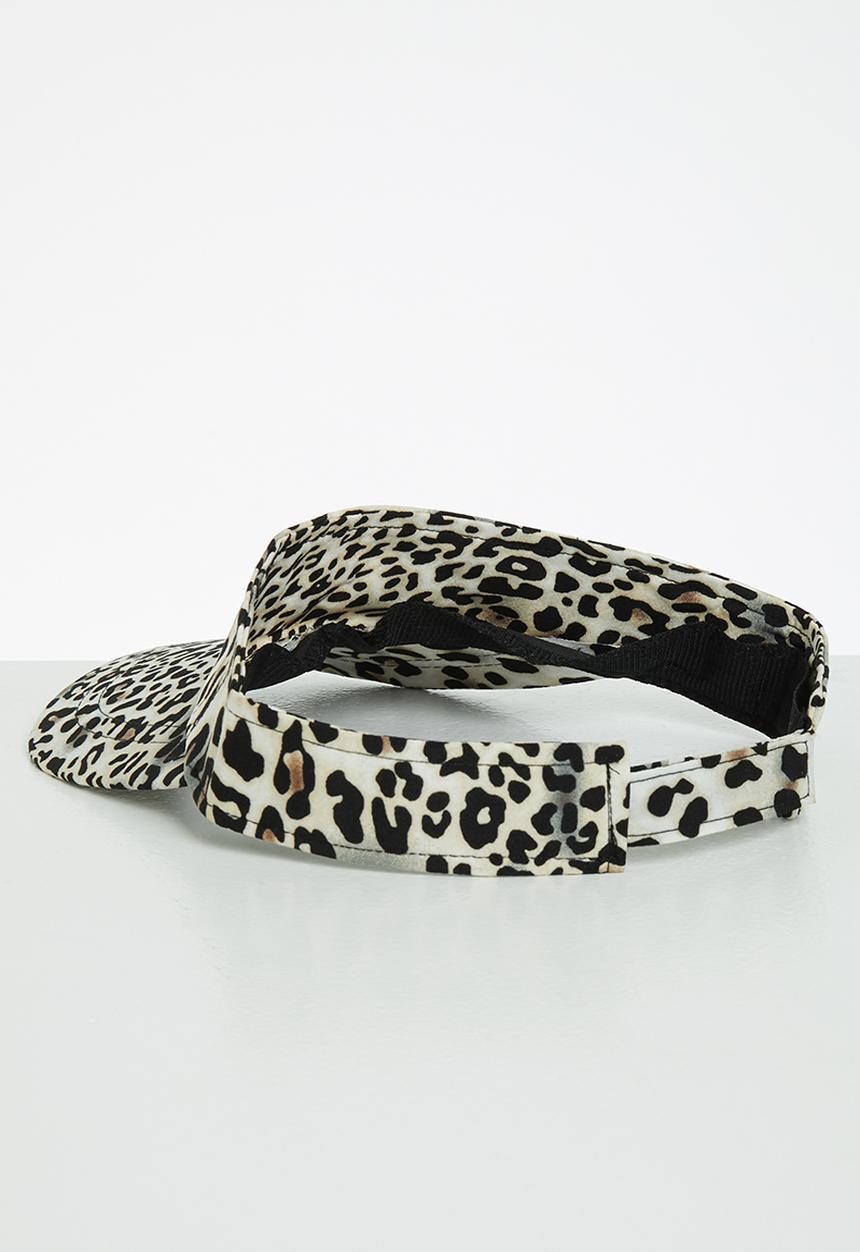 Superbalist - Animal print visor - black & white