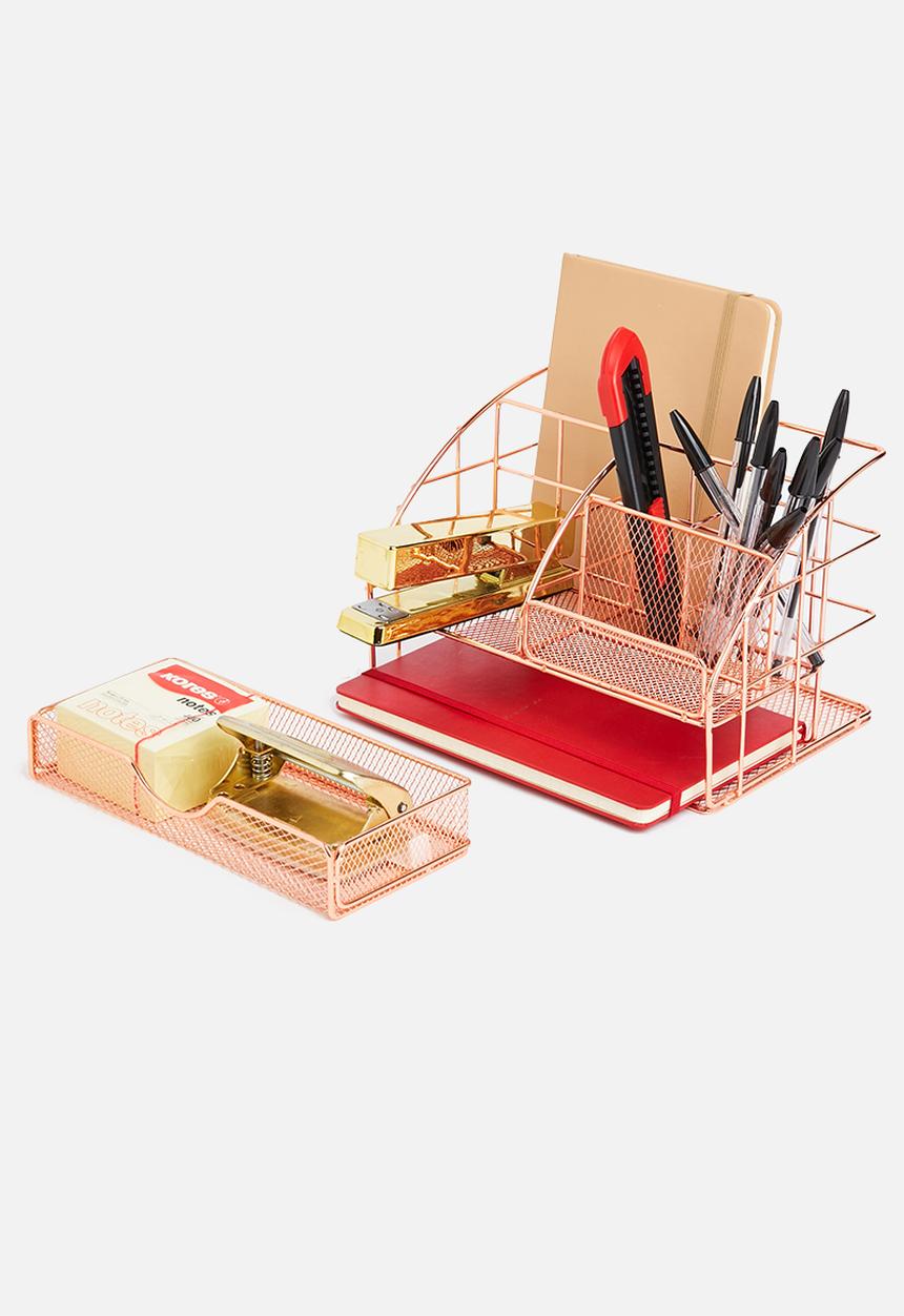 Sixth Floor - Sectional stationary organizer - rose gold 