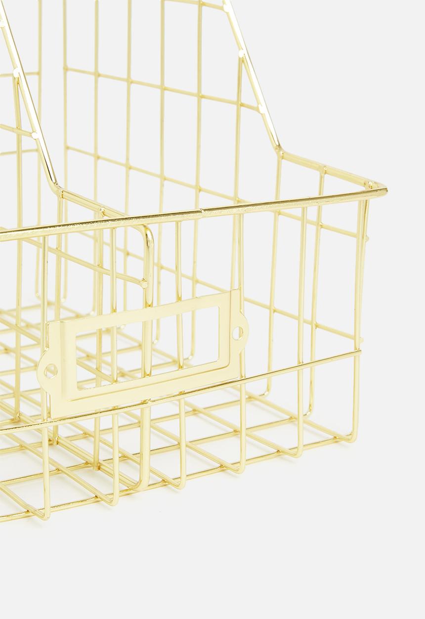 Fine Living - 2 Sectional file holder - gold