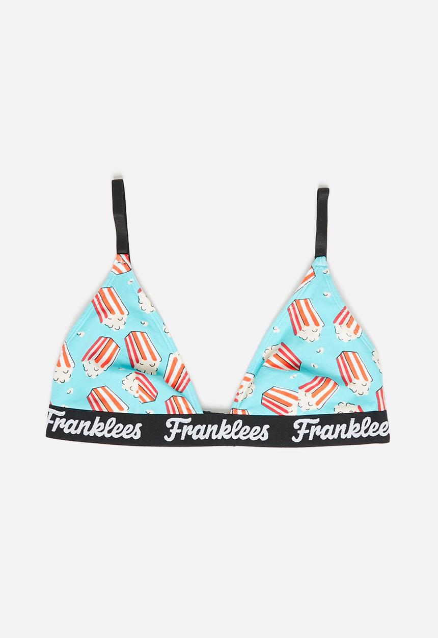 Franklees - Popcorn triangle bralette - multi print