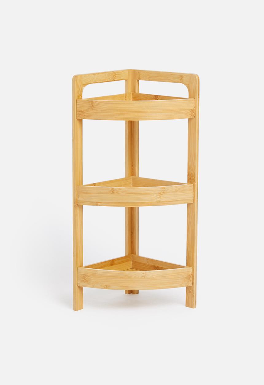 Bathroom Solutions - Bamboo bathroom rack 3 shelves - brown