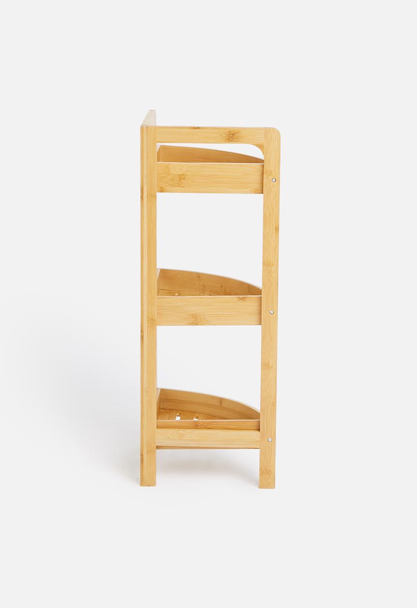 Bathroom Solutions - Bamboo bathroom rack 3 shelves - brown