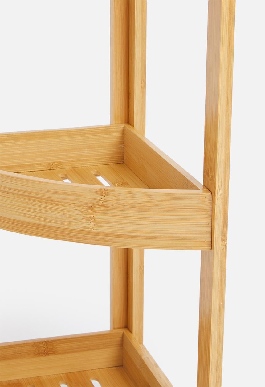 Bathroom Solutions - Bamboo bathroom rack 3 shelves - brown