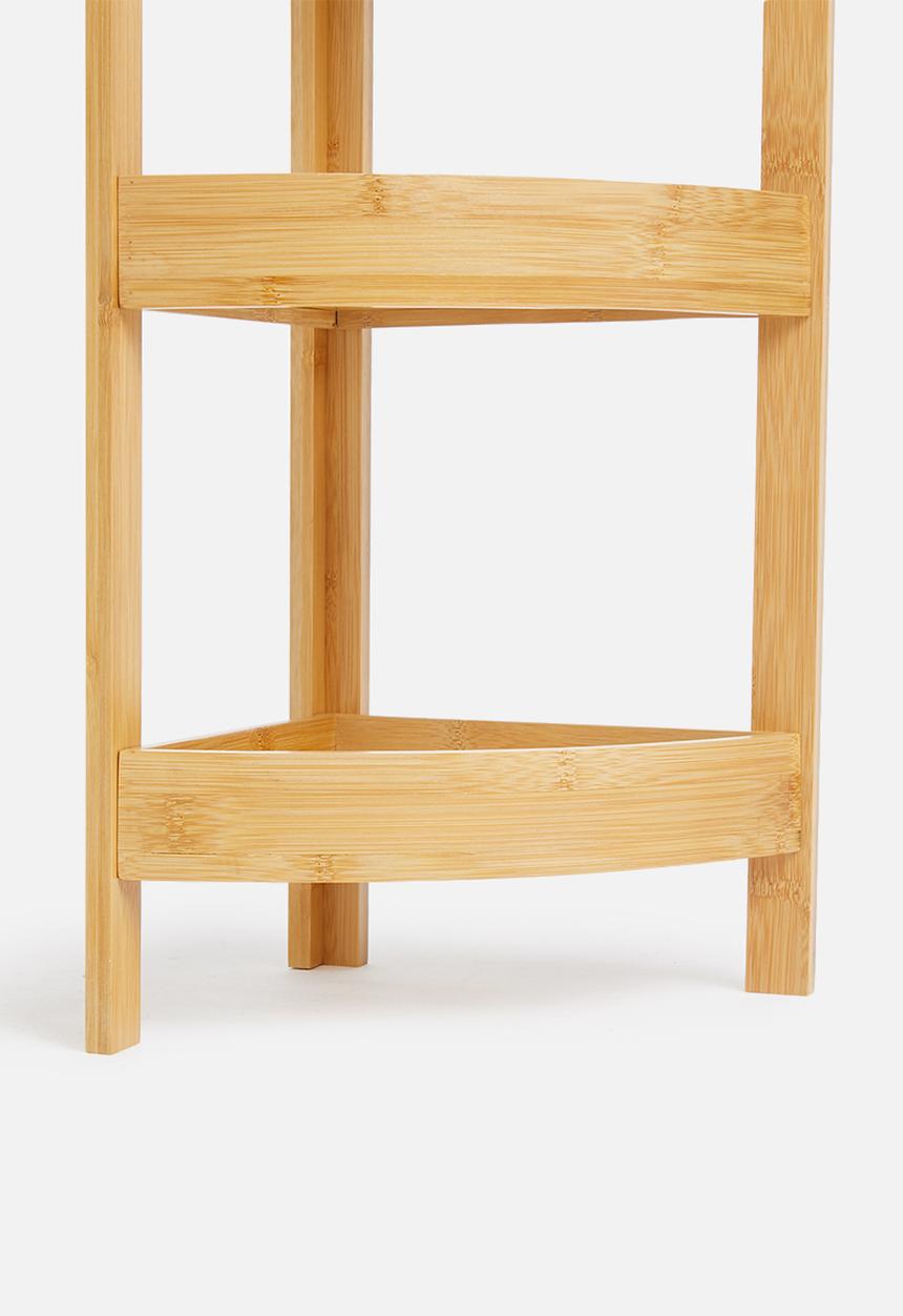 Bathroom Solutions - Bamboo bathroom rack 3 shelves - brown