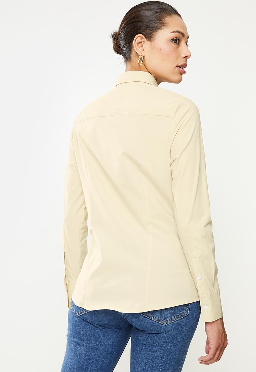 POLO - Jamie basic long sleeve shirt - stone