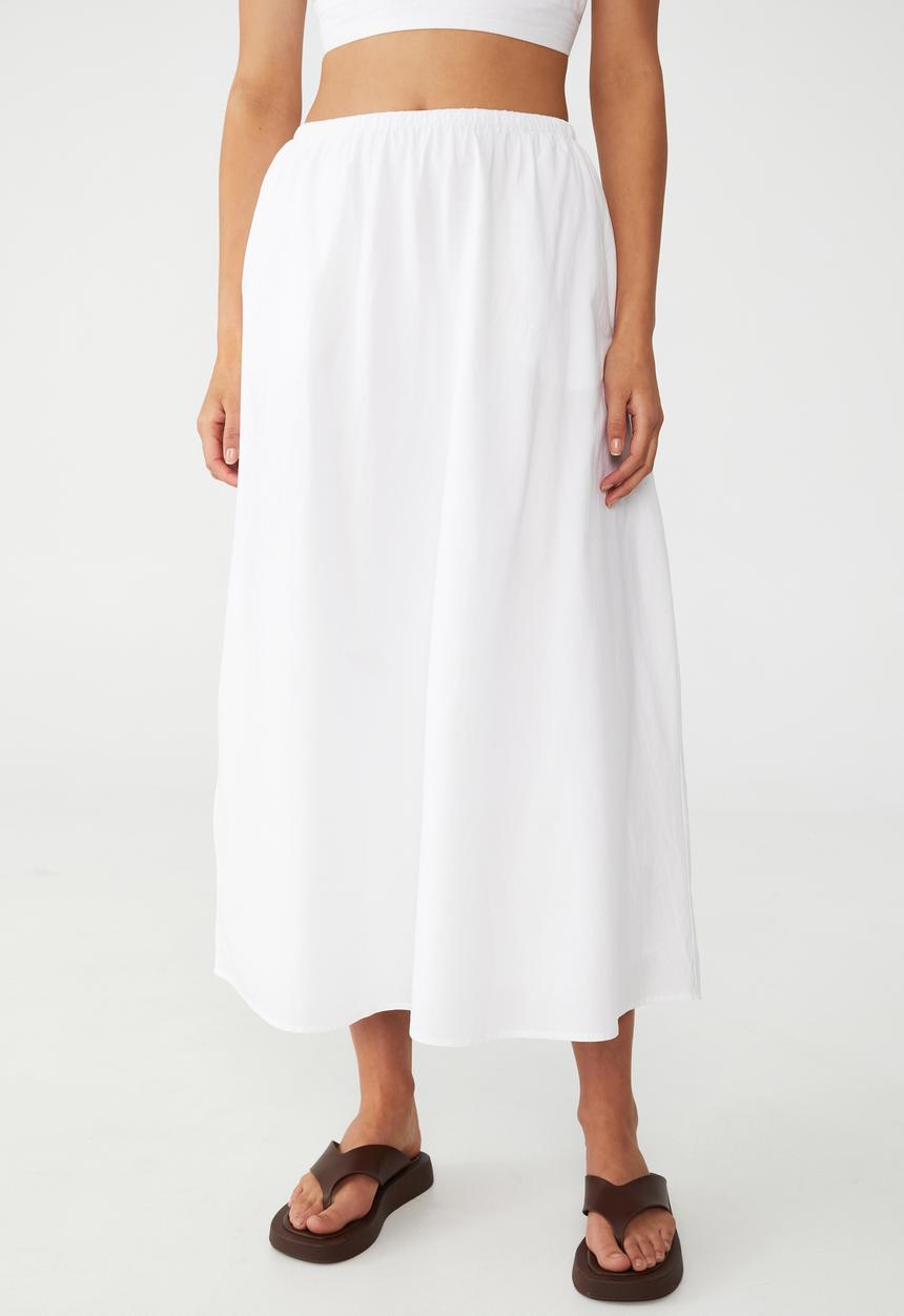 Cotton On - Woven aliza maxi skirt - white