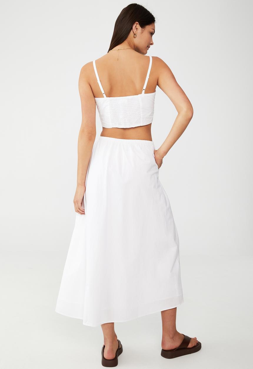 Cotton On - Woven aliza maxi skirt - white