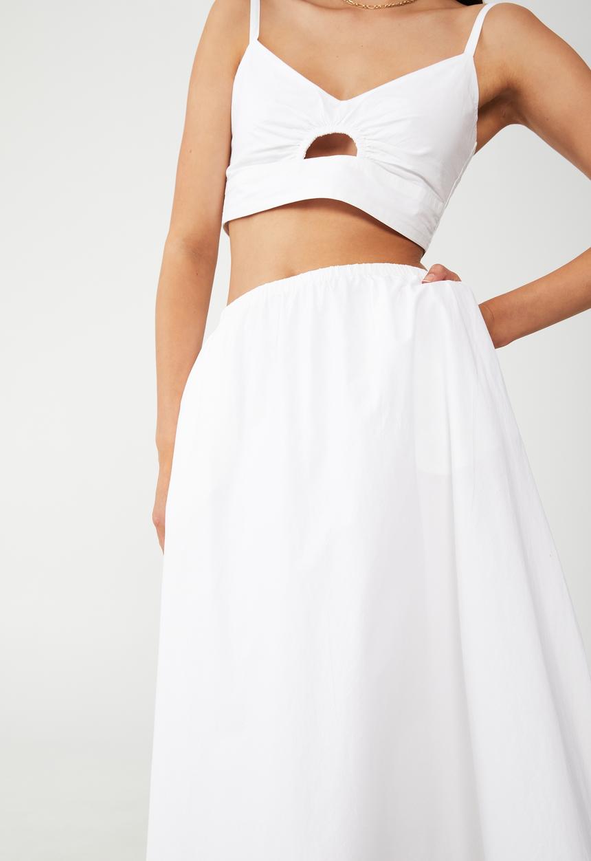 Cotton On - Woven aliza maxi skirt - white