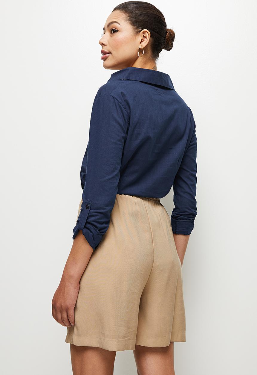 edit - Relaxed cotton shirt - indigo