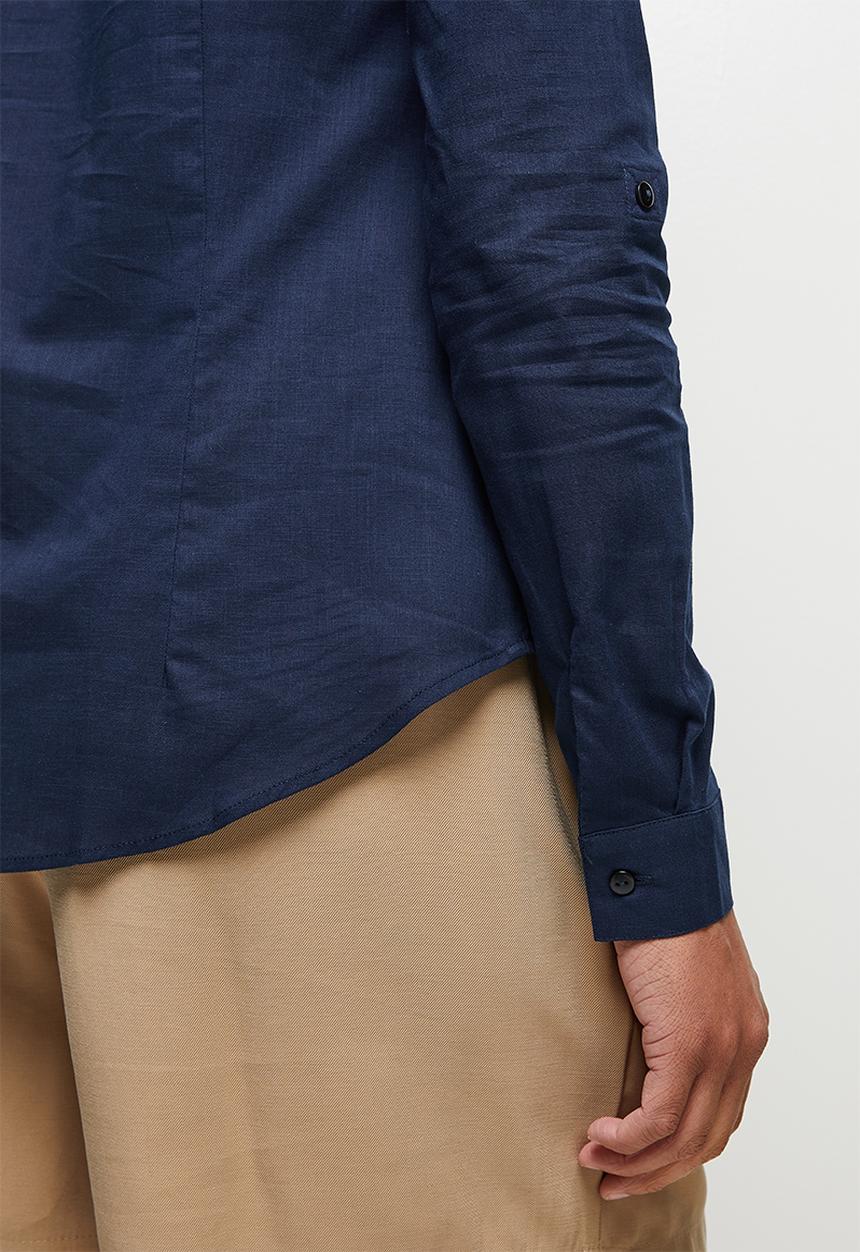 edit - Relaxed cotton shirt - indigo