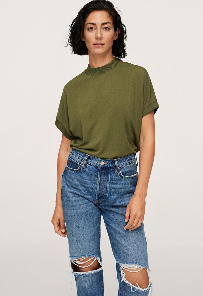 MANGO - T-shirt malaui - beige/khaki