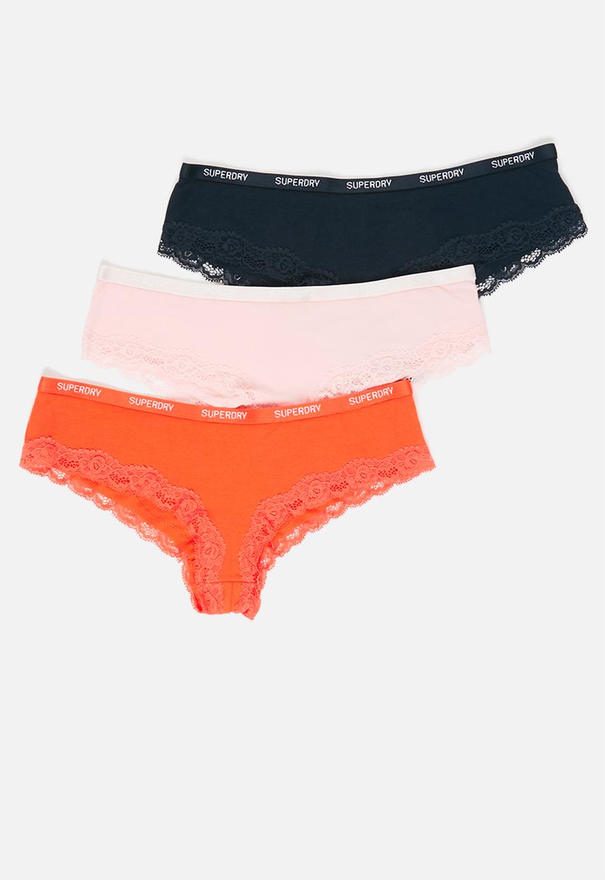 Superdry. - Lace trim brief -  multi 