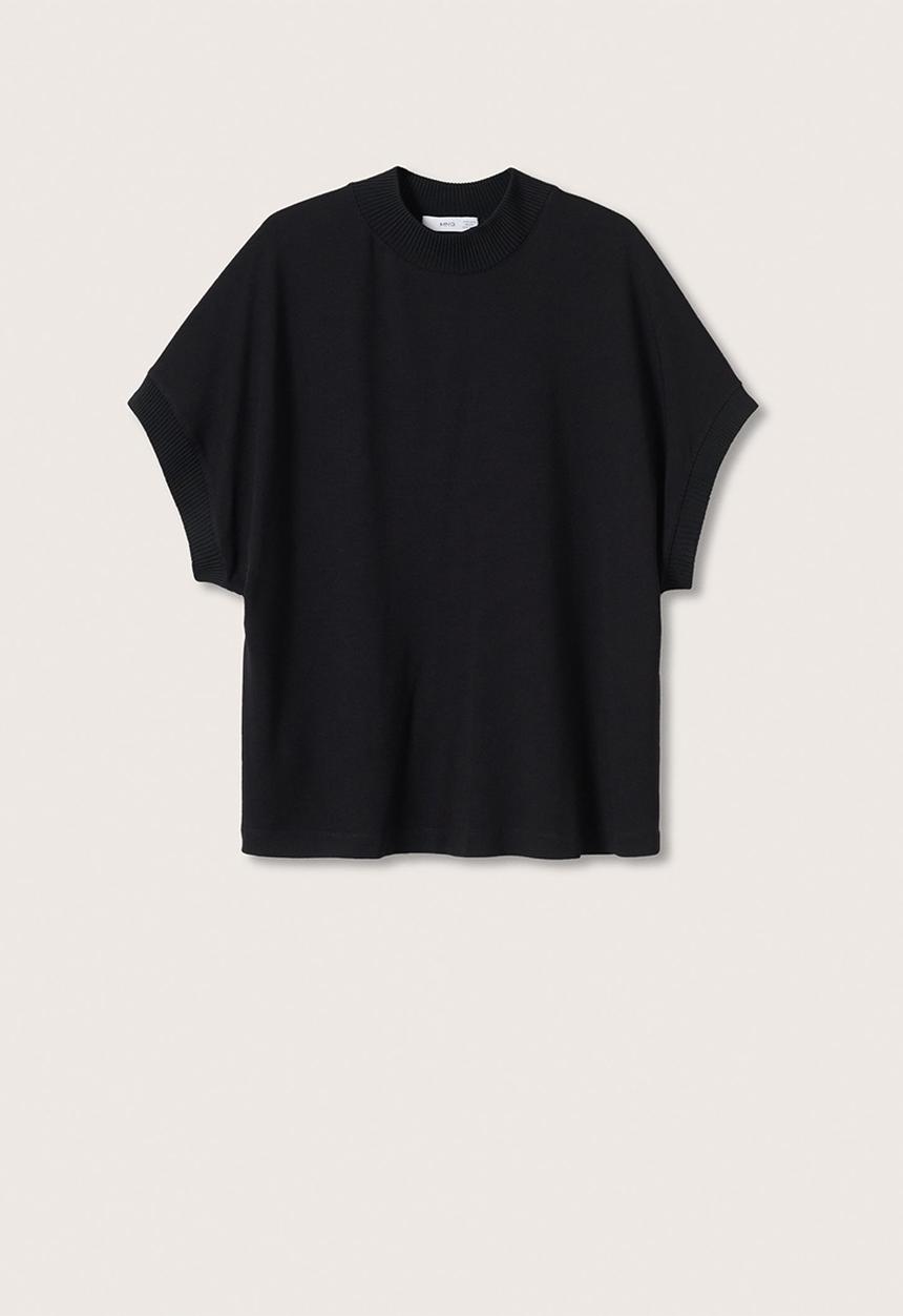 MANGO - T-shirt malaui - black