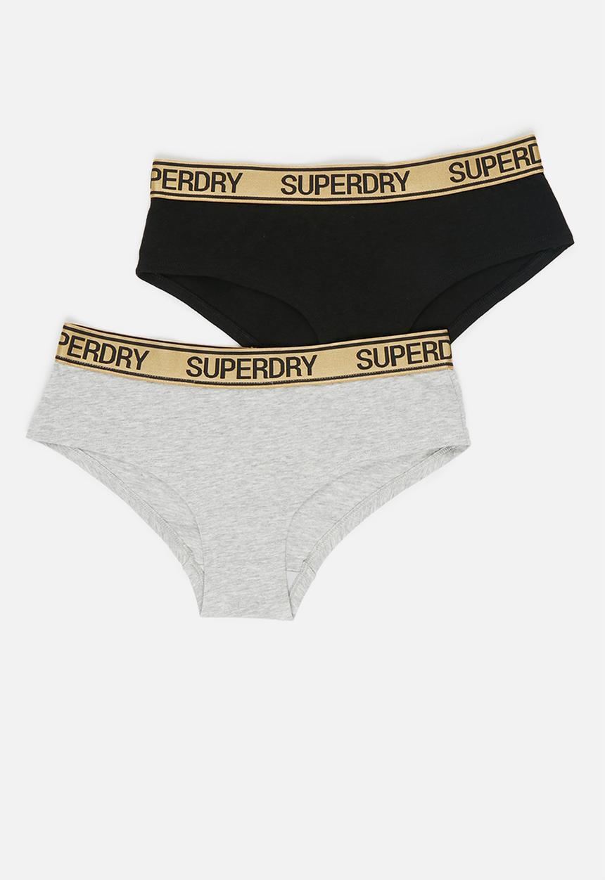 Superdry. - Grace super boxer - black & grey
