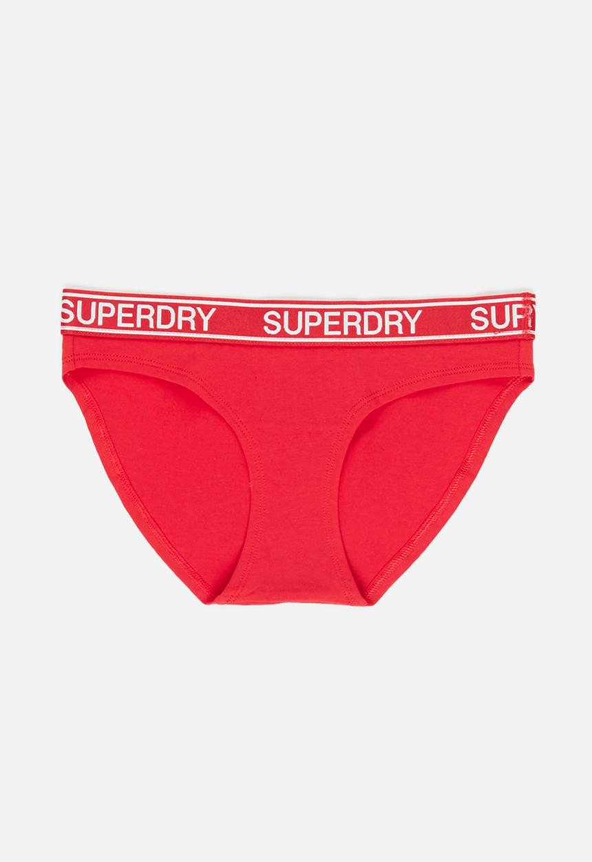 Superdry. - Grace super brief - rouge red & downhill navy