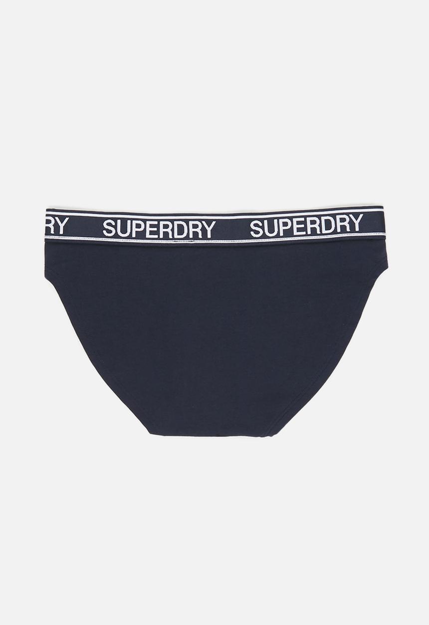 Superdry. - Grace super brief - rouge red & downhill navy
