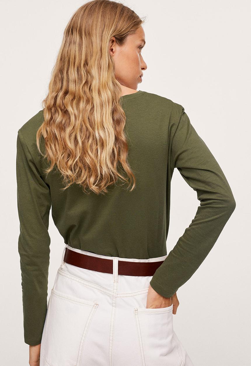 MANGO - T-shirt saca - beige/khaki