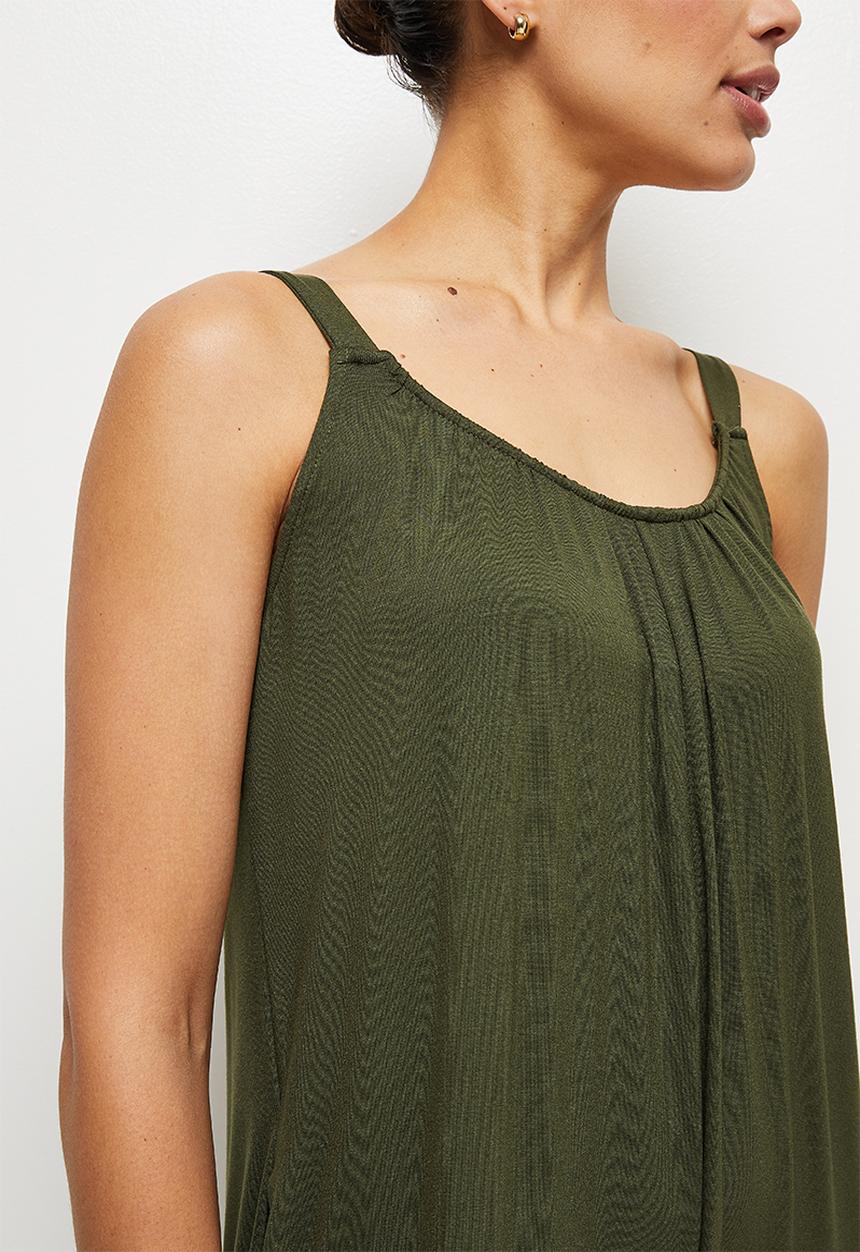 edit - Oversized knit jumpsuit - olive