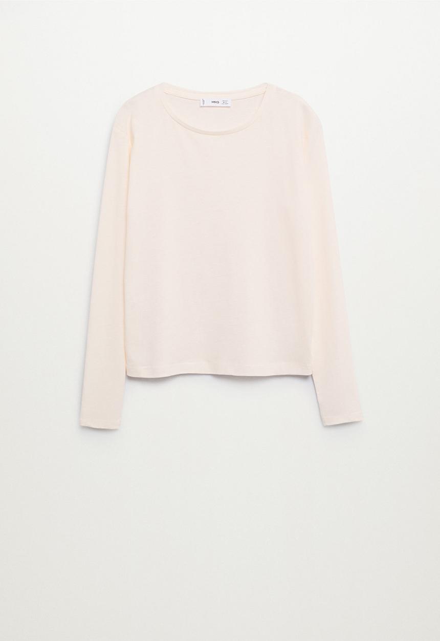 MANGO - T-shirt saca - light beige