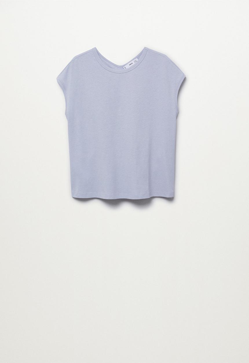 MANGO - T-shirt vicky14 - light pastel blue