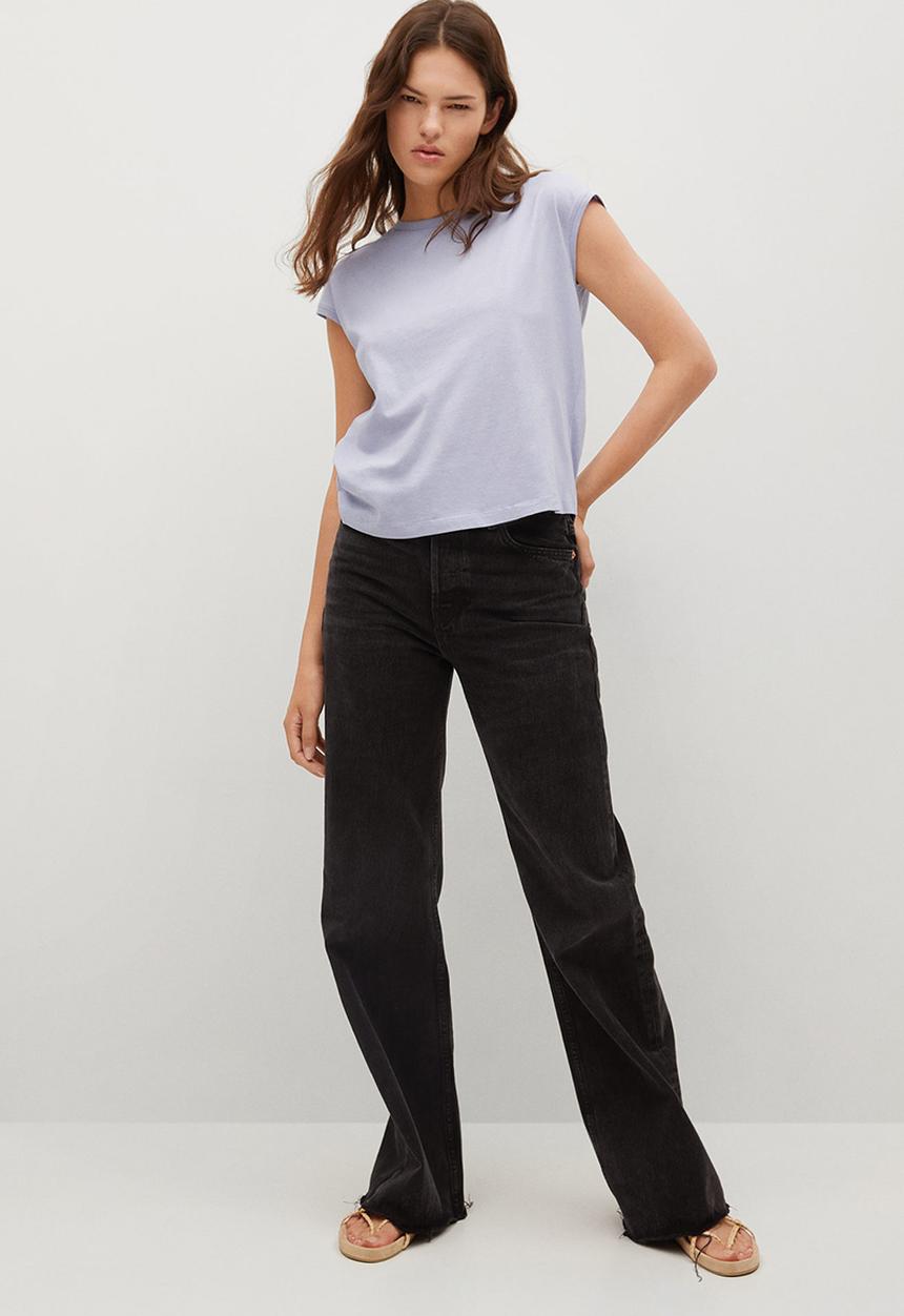 MANGO - T-shirt vicky14 - light pastel blue