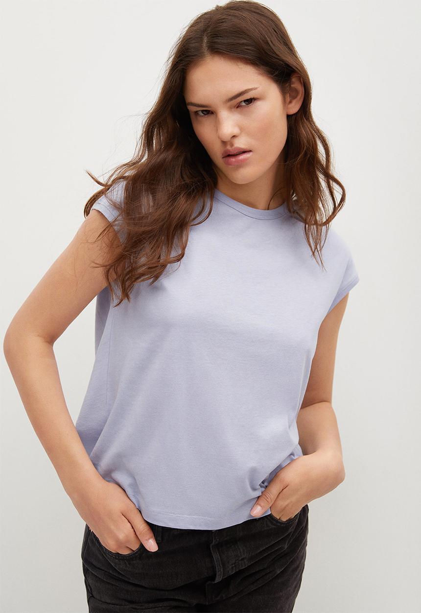 MANGO - T-shirt vicky14 - light pastel blue