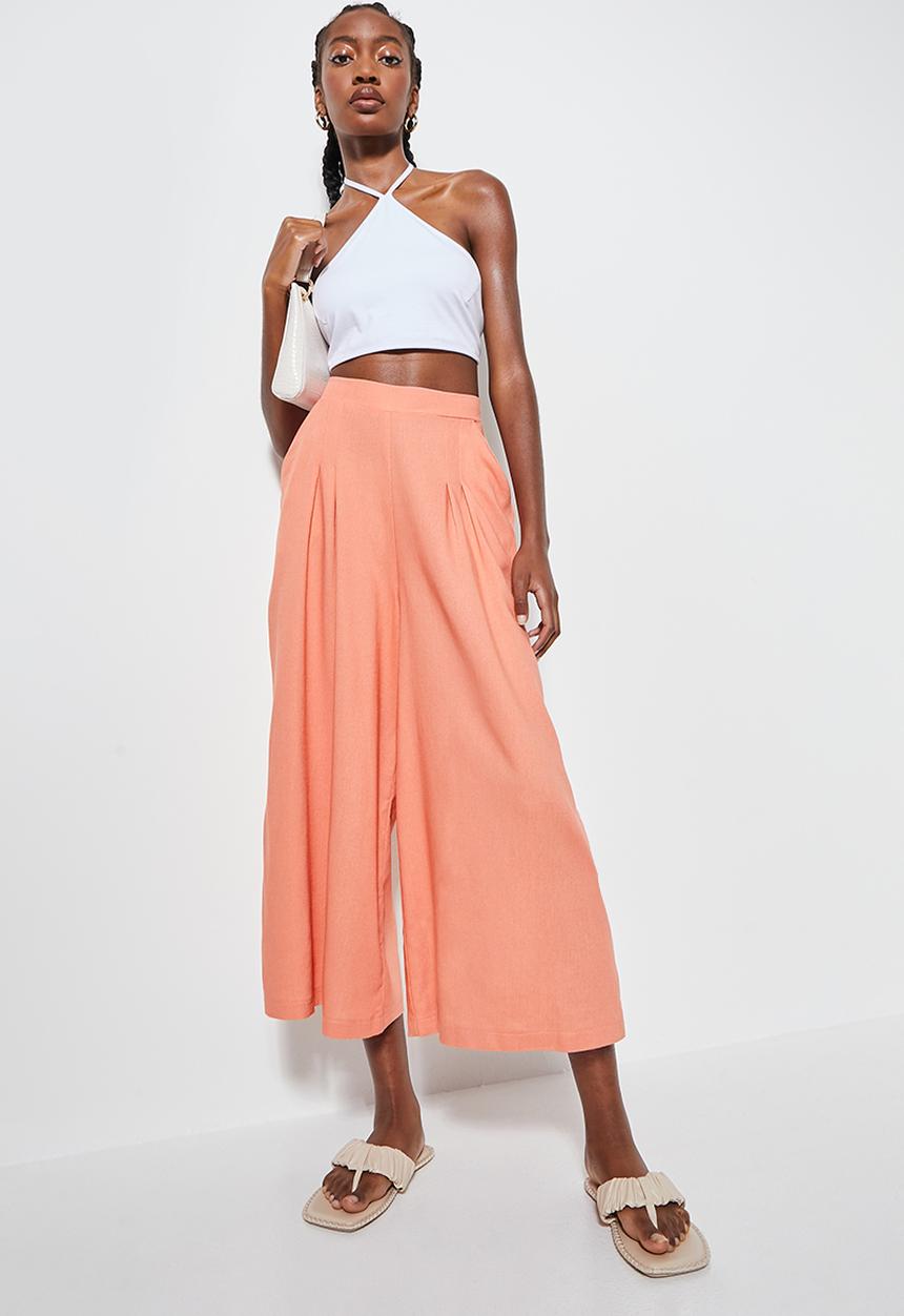 Superbalist - Linen blend cullote - dusty peach