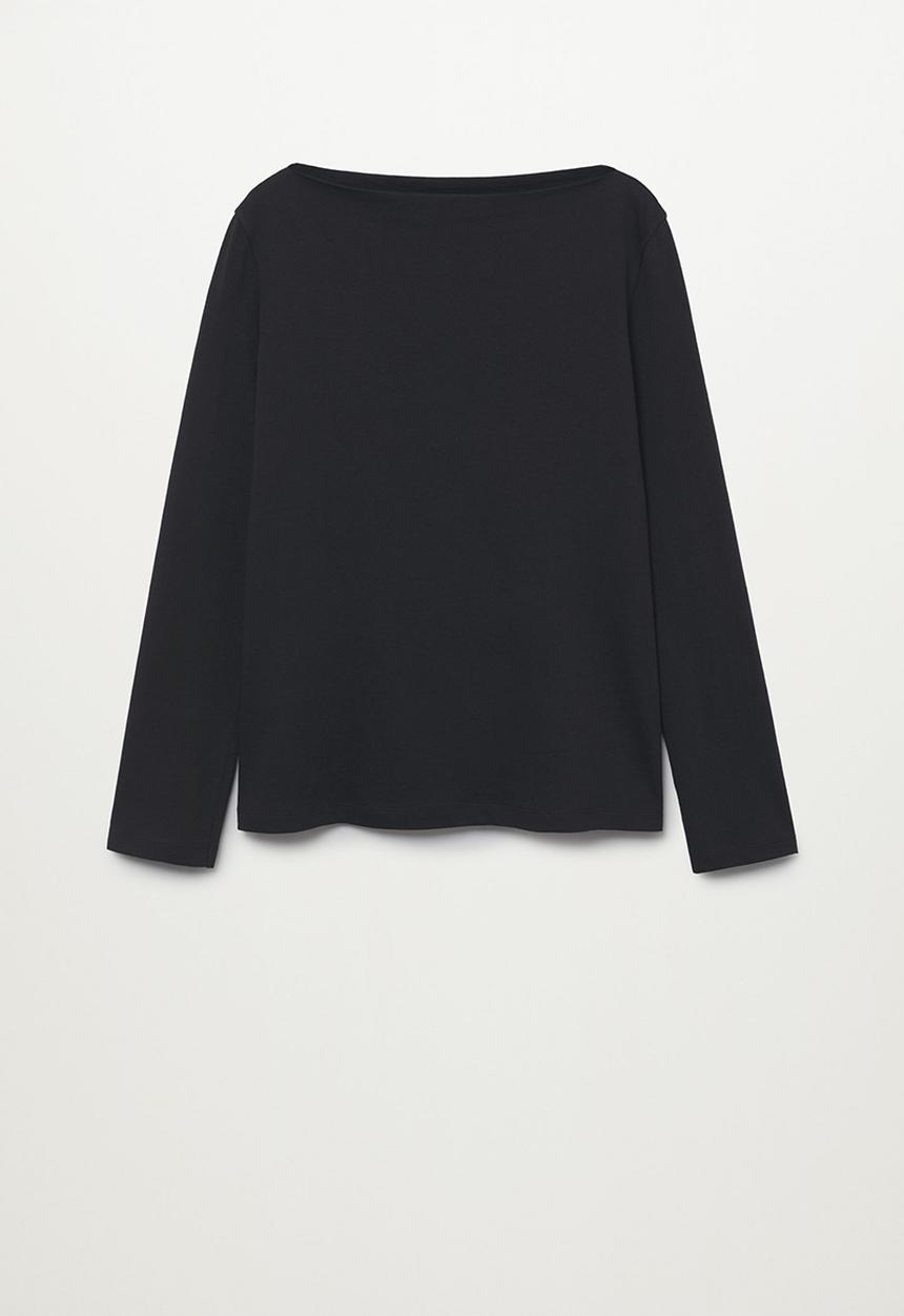 MANGO - T-shirt saco1 - black