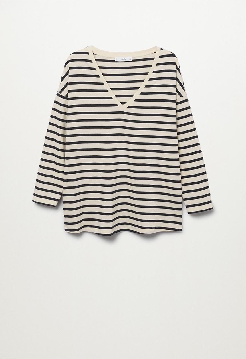 MANGO - T-shirt sacov - light beige 