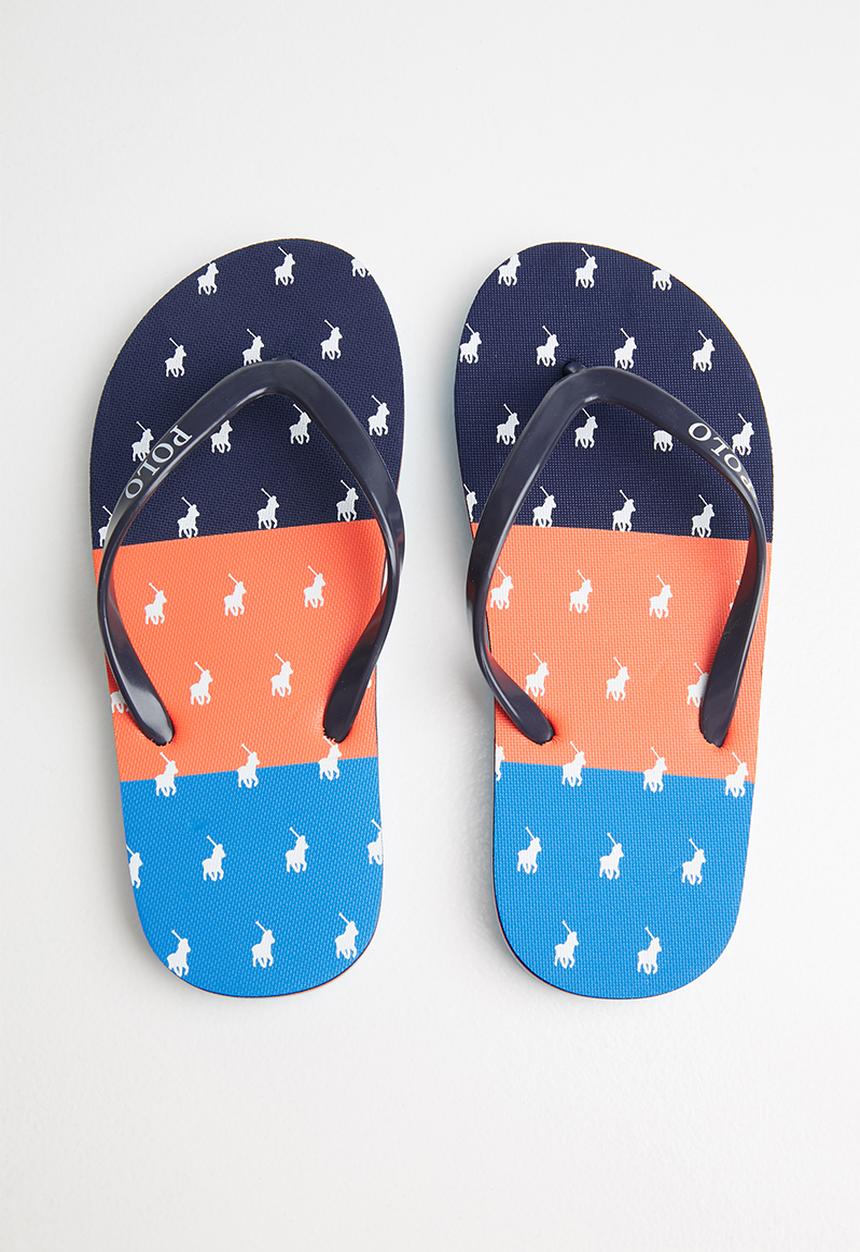 POLO - Boys carl monogram flip flop - navy