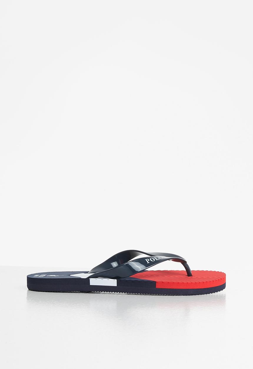 POLO - Boys clive chevron flip flop - red