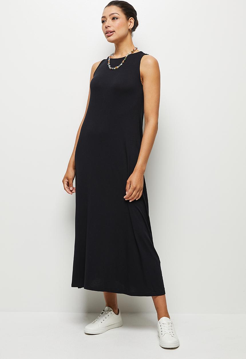 edit - Knit cutaway maxi - black