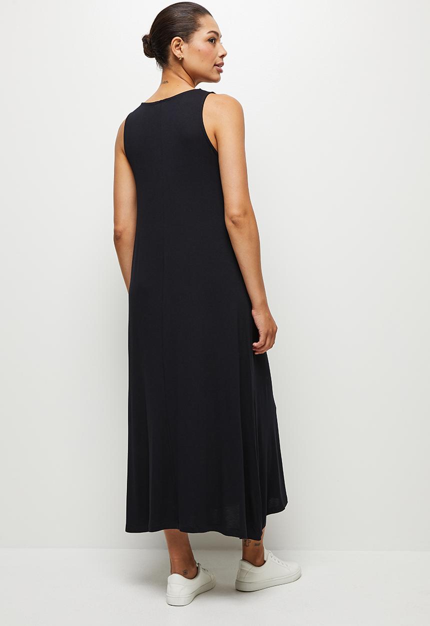 edit - Knit cutaway maxi - black