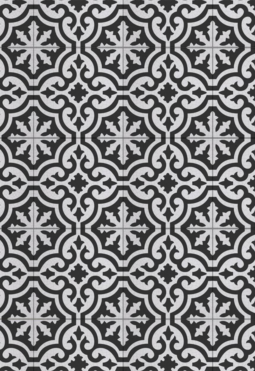 Robin Sprong - 20 florita wall tile stickers - black