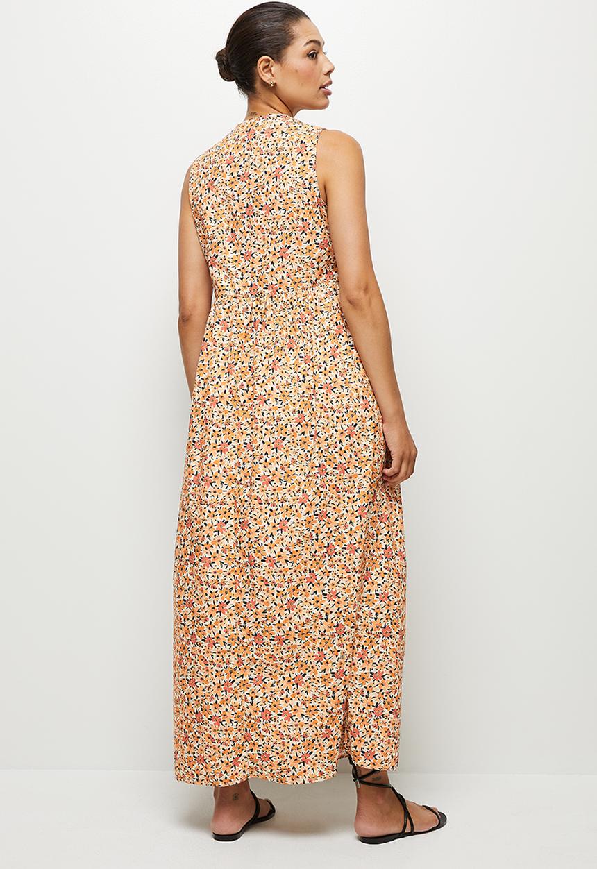 edit - A-line poplin maxi dress - multi 