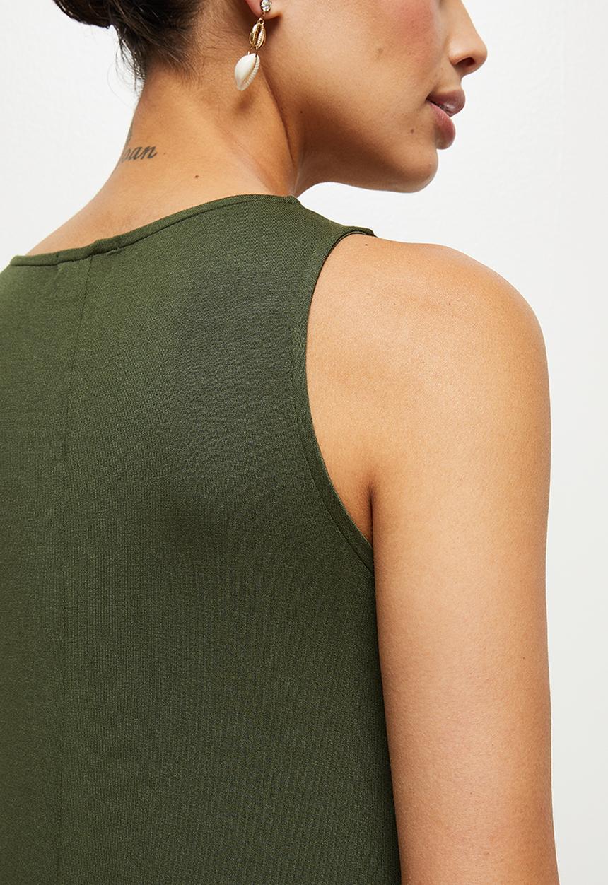 edit - Knit cutaway maxi - olive